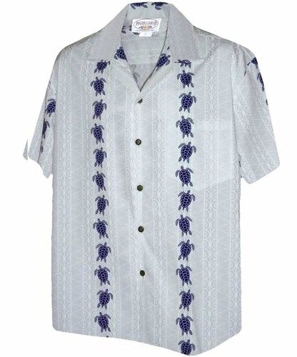 Turtle Line Navy Hawaiian Shirt{Size}