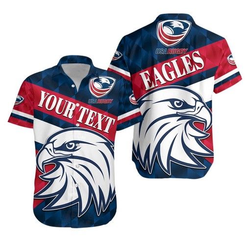 Usa Rugby Hawaiian Shirt Eagles Sporty Style{Size}