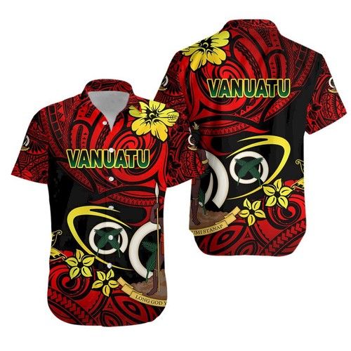 Vanuatu Rugby Hawaiian Shirt Fashion Style K8{Size}