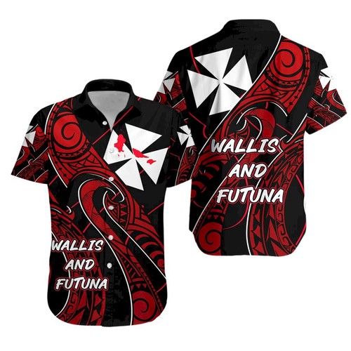 Wallis And Futuna Hawaiian Shirt Rugby Polynesian Tattoo{Size}