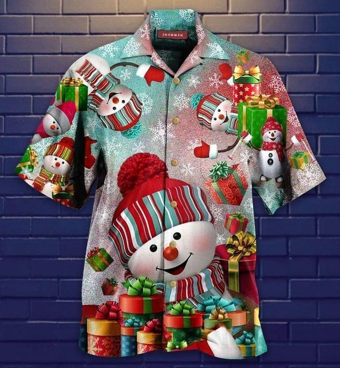 Snowman On Christmas Hawaiian Shirt{Size}