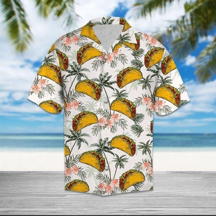 Vintage Tacos Coconut Tropical Unisex Hawaiian Shirts{Size}