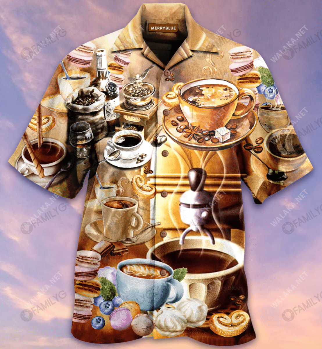 You Can Be Sad When You Have A Good Coffee Unisex Hawaiian Shirt{Size}