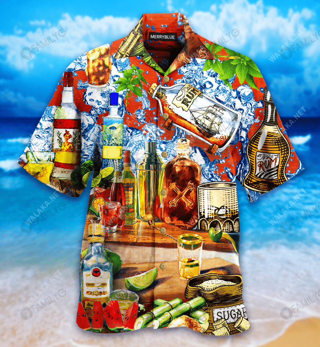 Strong Like Rum, Better With Rum Unisex Hawaiian Shirt{Size}