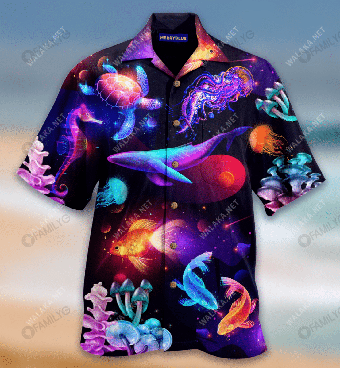 The Ocean Is My Home My Heart Belongs Here Hawaiian Shirt{Size}