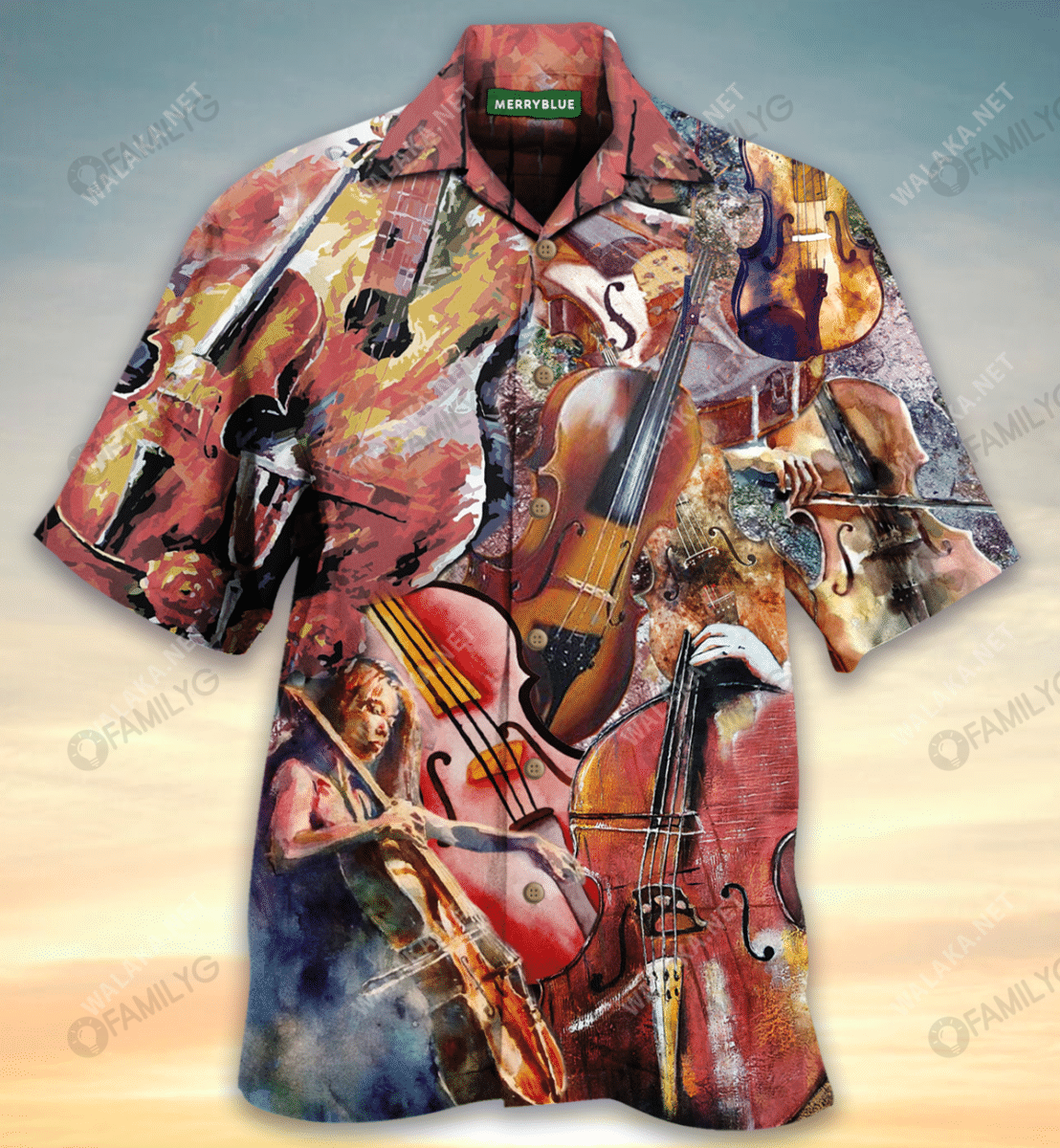 The Cello Is A Hero Unisex Hawaiian{Size}