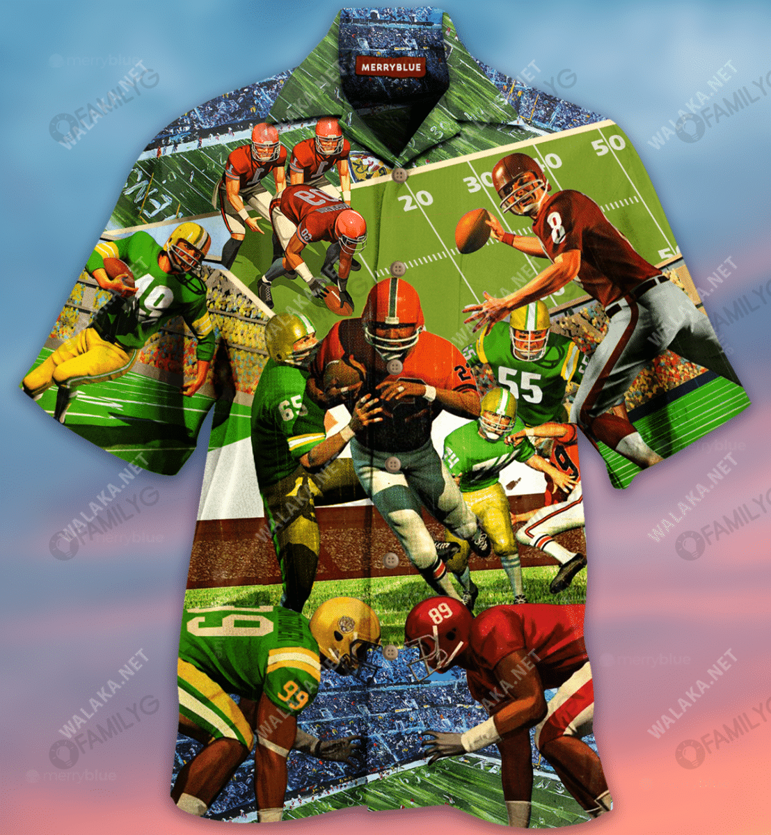 You Will Never Be Defeated Football Unisex Hawaiian Shirt{Size}