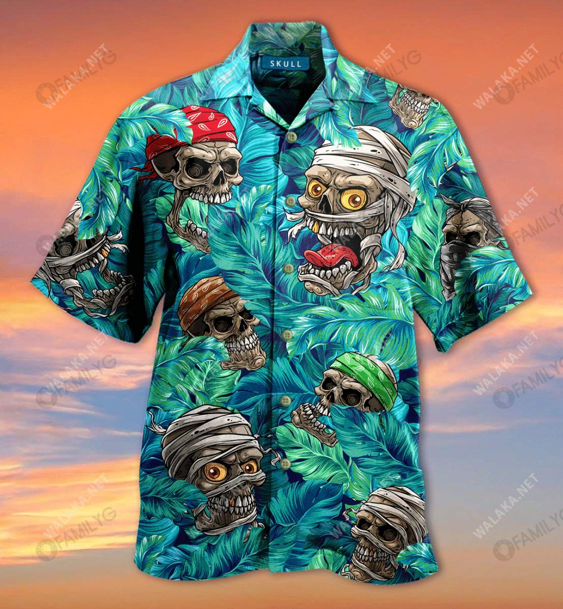 Skulls Hide And Seek Hawaiian Shirt{Size}