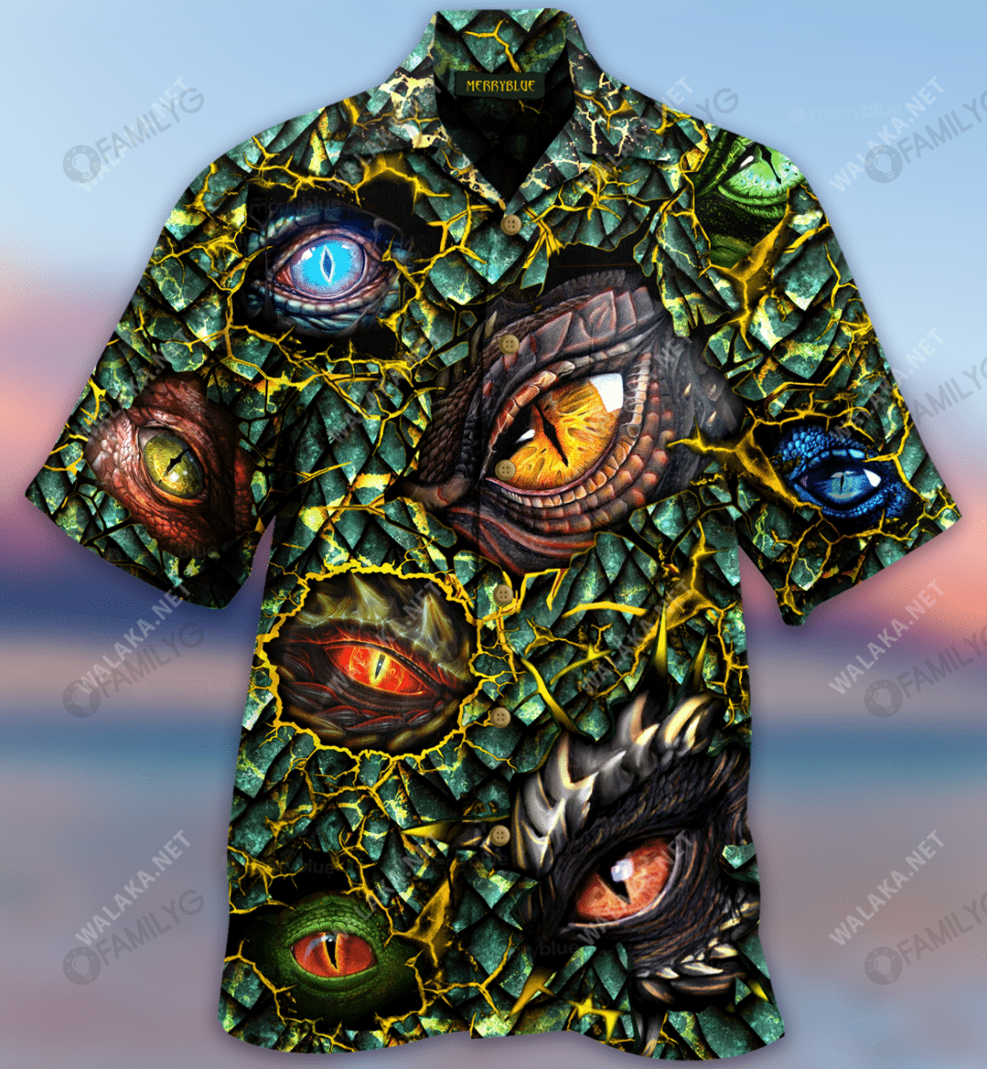 The Eye Of Dragon Unisex Hawaiian Shirt{Size}