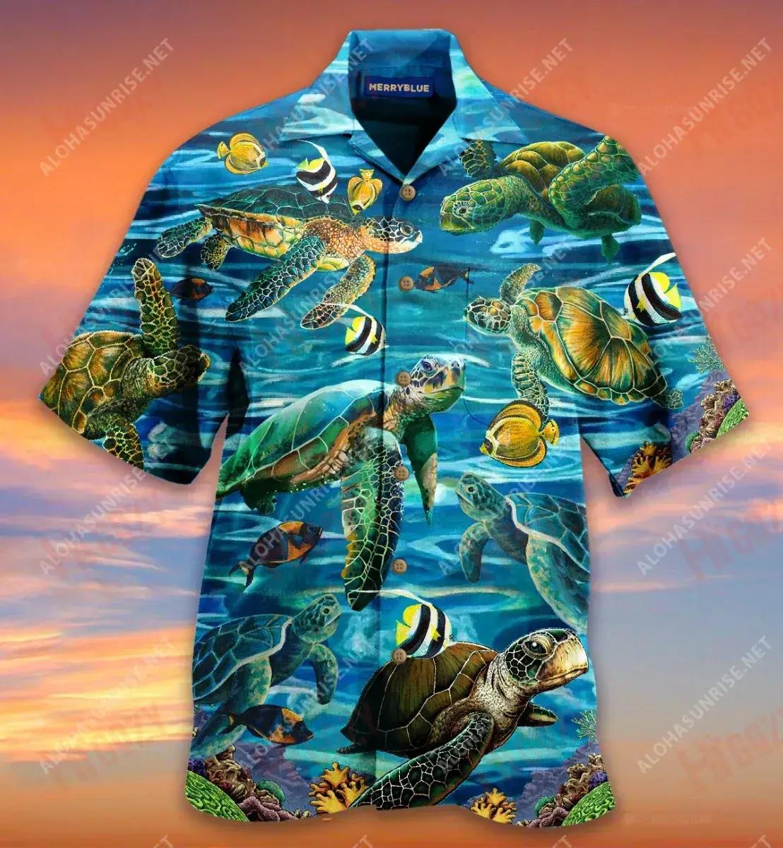 Try To Be Like A Turtle - At Ease In Your Own Shell Hawaiian Shirt Hobbies Short Sleeve Tactical Hawaiian Shirt Hawaiian Shirt Pattern{Size}