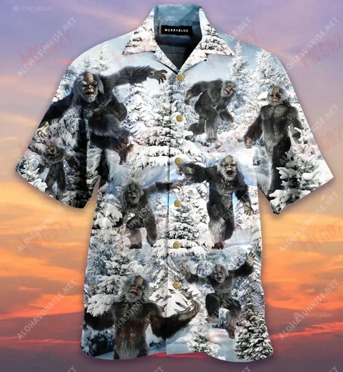 Yeti The Man The Myth The Legend Unisex Short Sleeve Shirt Ocean Tropical Shirts Best Hawaiian Shirts Funny Hawaiian Shirts{Size}