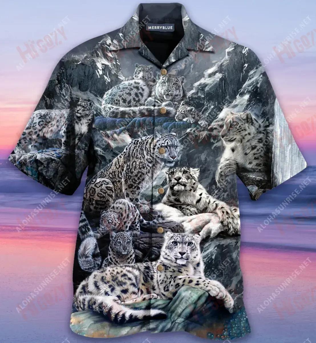 Stay Wild Stay Free Snow Leopards Unisex Short Sleeve Shirt Hobbies Aloha Shirt Custom Hawaiian Shirts Hawaiian Shirts For Women{Size}