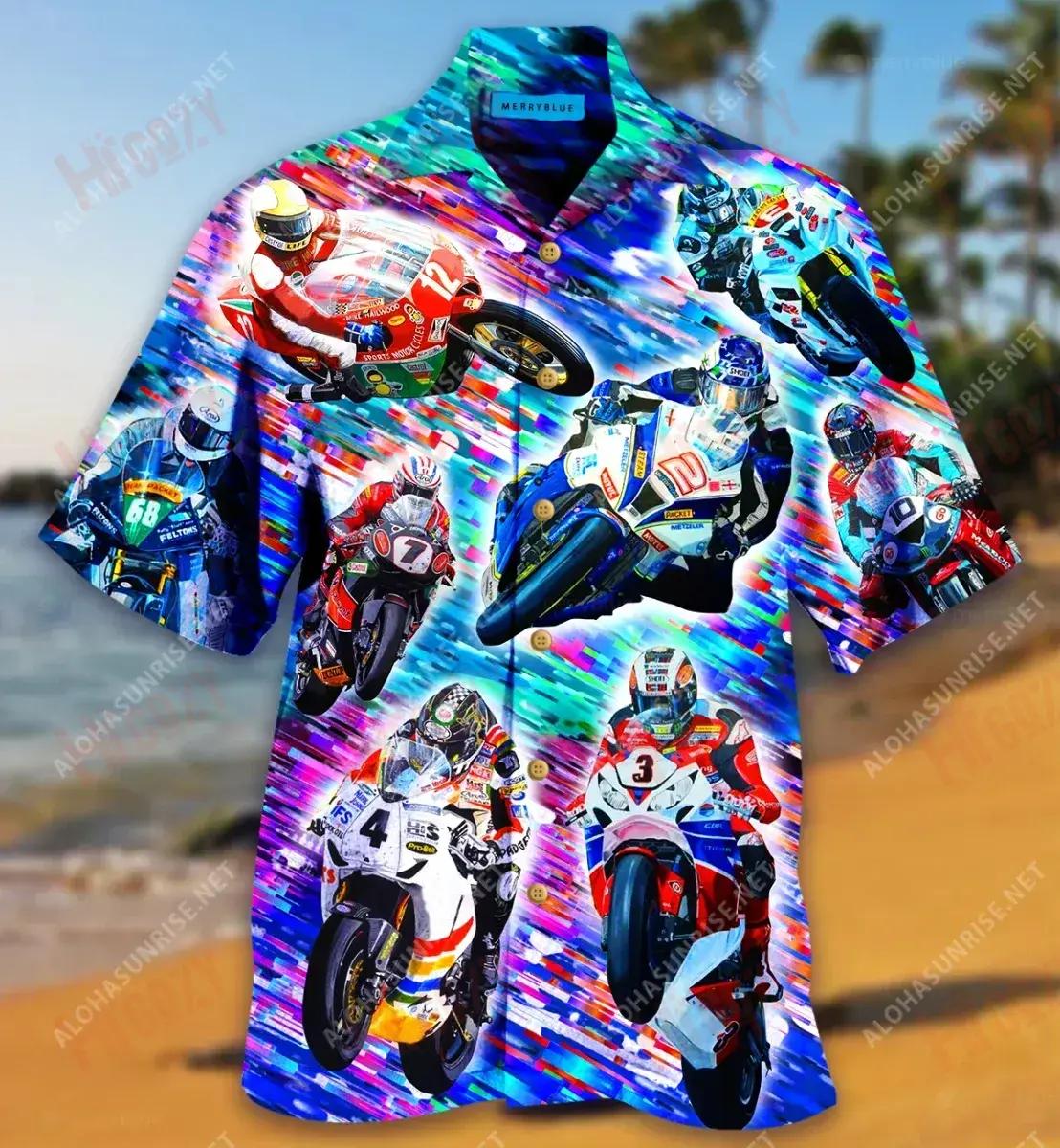 Some Men Are Just Born With Motorcycle Racing In Their Souls Unisex Short Sleeve Shirt Ocean Hawaiian T Shirts Custom Hawaiian Shirts Crazy Shirts Hawaii{Size}