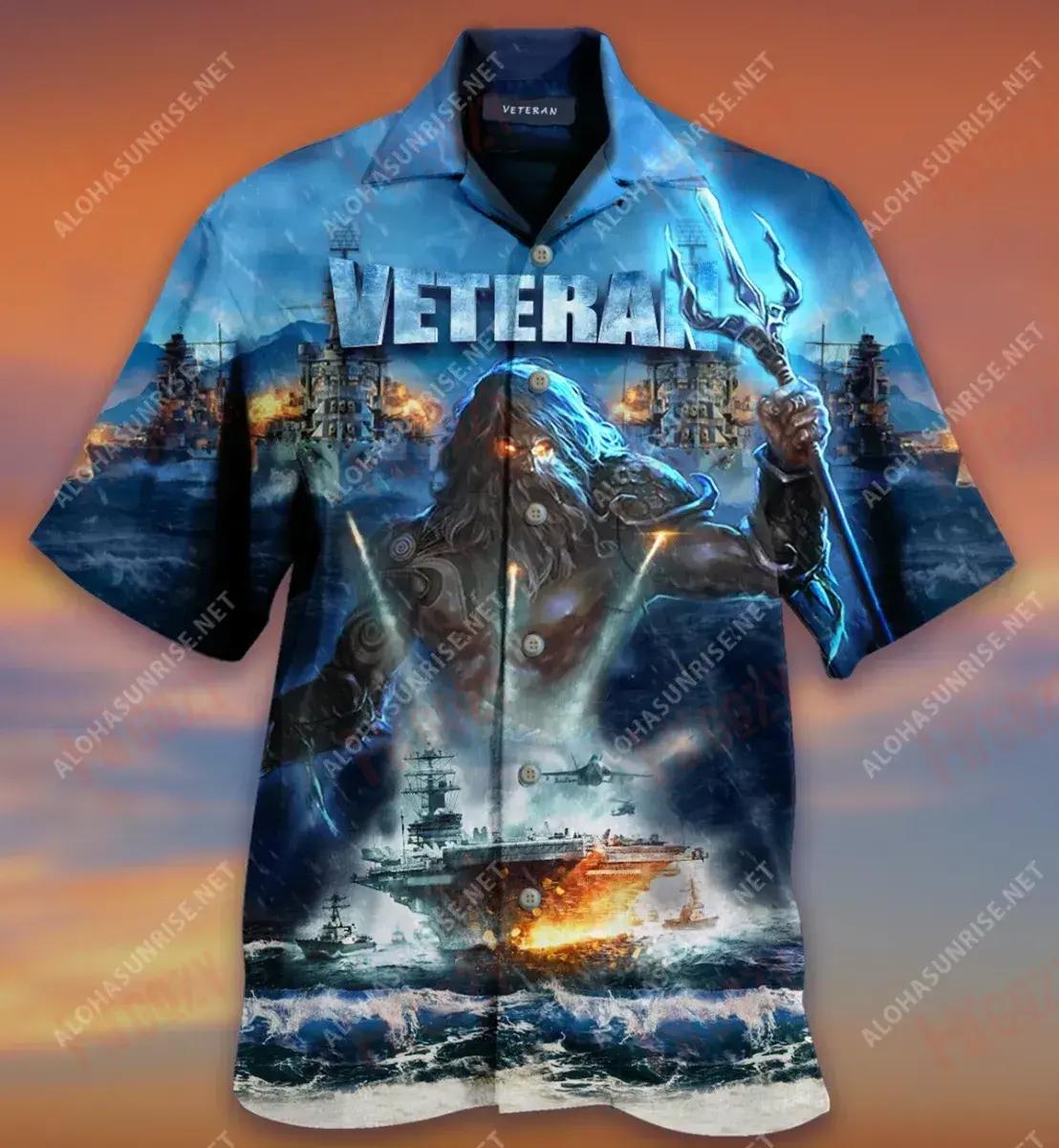 United State Veterans On The Ocean Short Short Sleeve Shirt Summer Tropical Shirts Hawaiian Crazy Shirts Funny Hawaiian Shirts{Size}