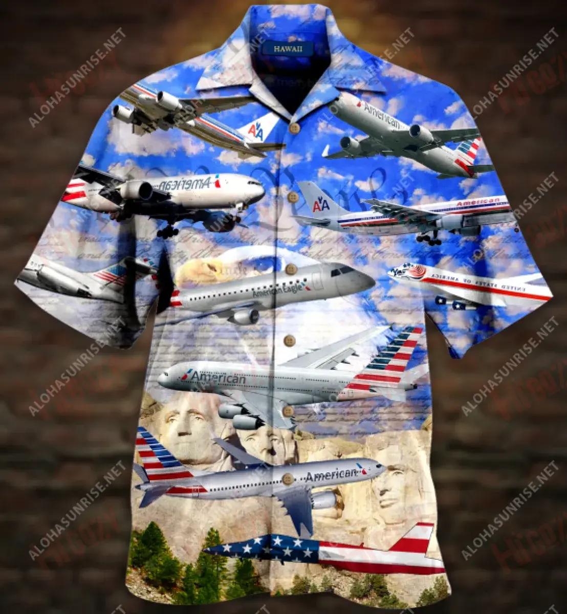 The Sky Isn'T The Limit, It'S Home Usa Aircraft Unisex Short Sleeve Shirt Vacation Aloha Shirt Vintage Hawaiian Shirts Crazy Shirts Hawaii{Size}