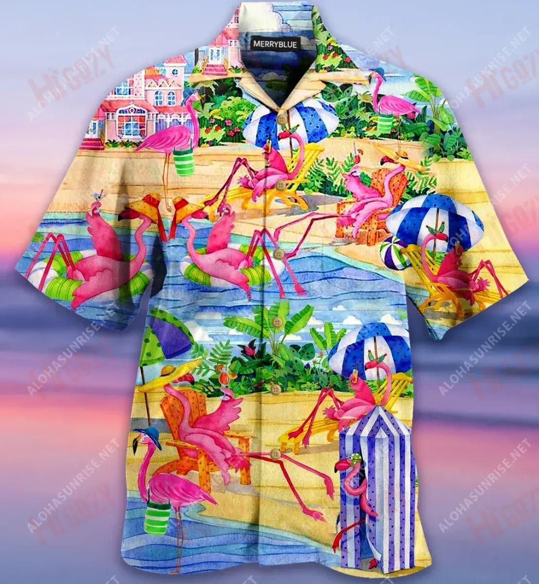 Sometimes You Just Need To Chill Flamingo Unisex Hawaiian Shirt Hobbies Short Sleeve Tactical Hawaiian Shirt Funny Hawaiian Shirts{Size}