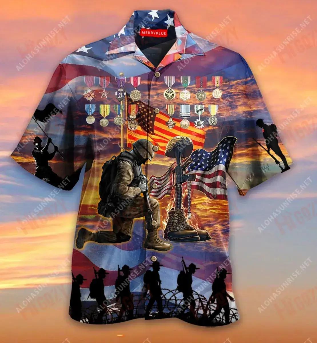 The High Price Of Freedom Is A Cost Paid By A Brave Few Unisex Hawaiian Shirt Ocean Short Sleeve Tactical Hawaiian Shirt Hawaiian Shirts For Men{Size}