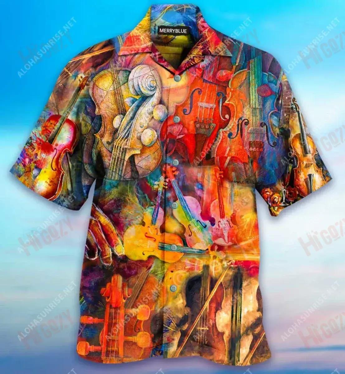 Violin Is My Soul Unisex Short Sleeve Shirt Summer Aloha Shirt Custom Hawaiian Shirts Crazy Shirts Hawaii{Size}