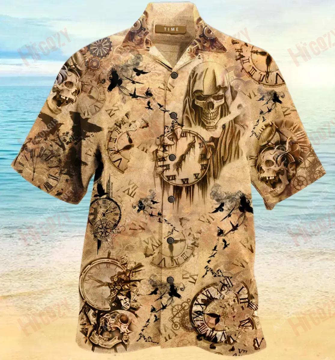 Time Travel Is A Magic Unisex Short Sleeve Shirt Hobbies Short Sleeve Tropical Shirts For Men Hawaiian Shirt Pattern{Size}