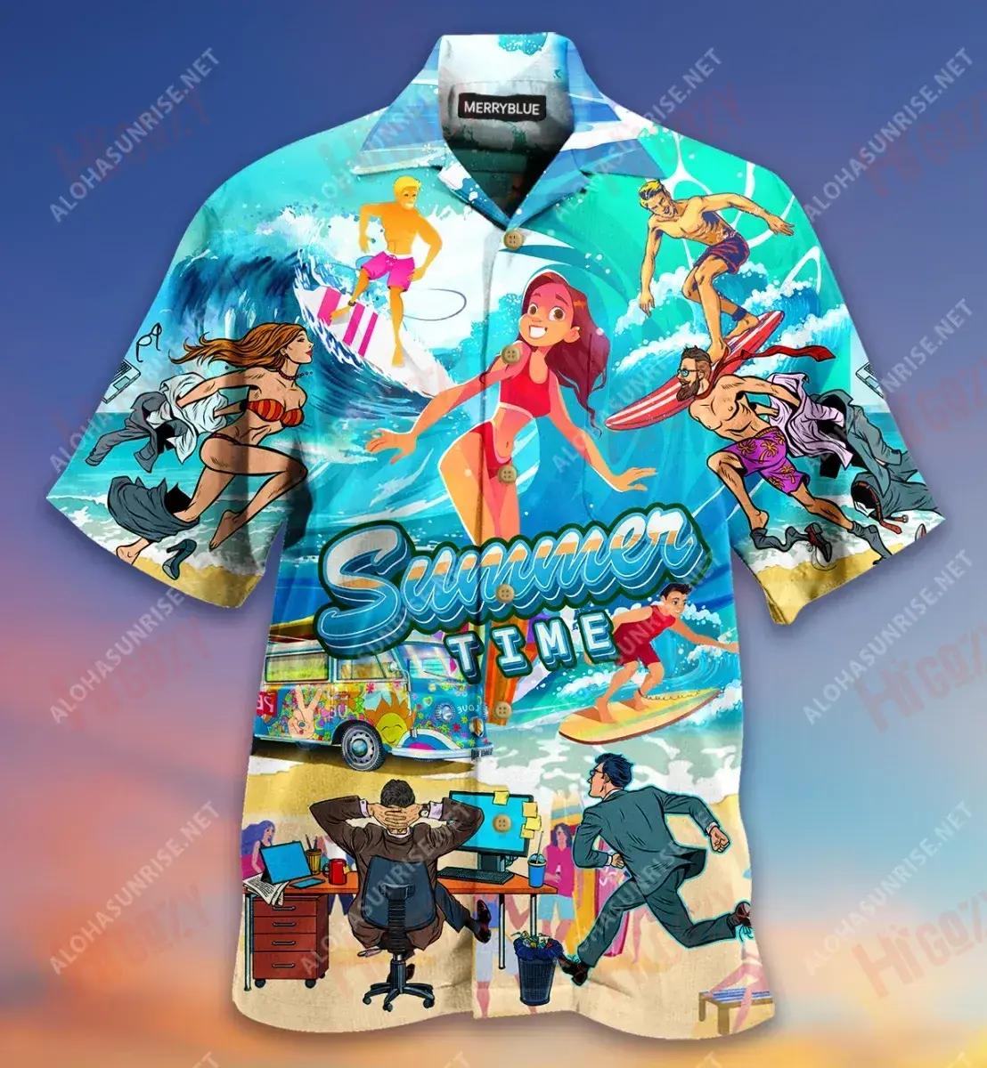 Sun, Surf And Summertime Are Always The Best Unisex Short Sleeve Shirt Ocean Tropical Shirts Hawaiian Crazy Shirts Funny Hawaiian Shirts{Size}