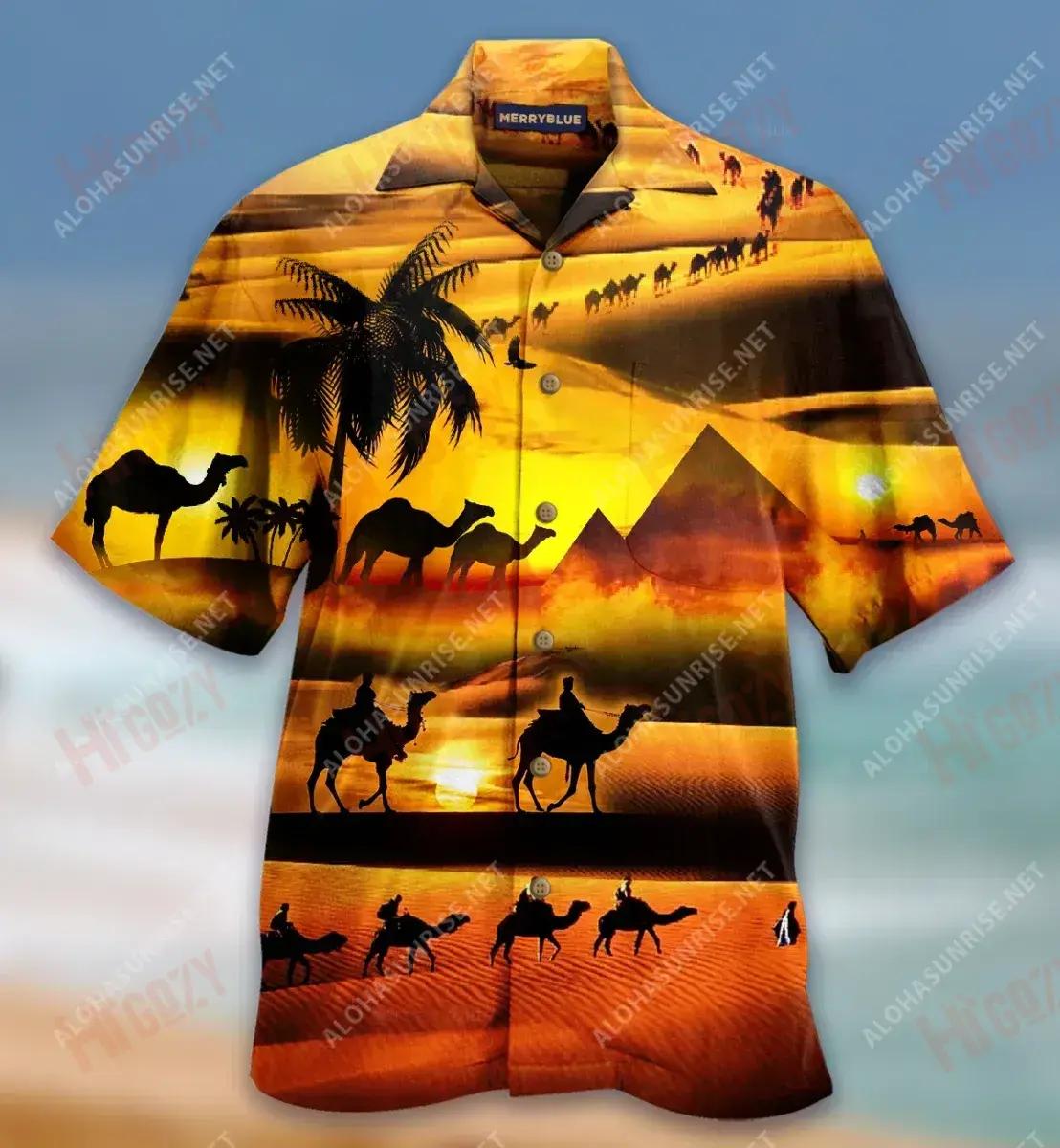 The Desert Is Under The Sunlight Unisex Short Sleeve Shirt Vacation Tropical Shirts Tactical Hawaiian Shirt Hawaiian Shirts For Men{Size}