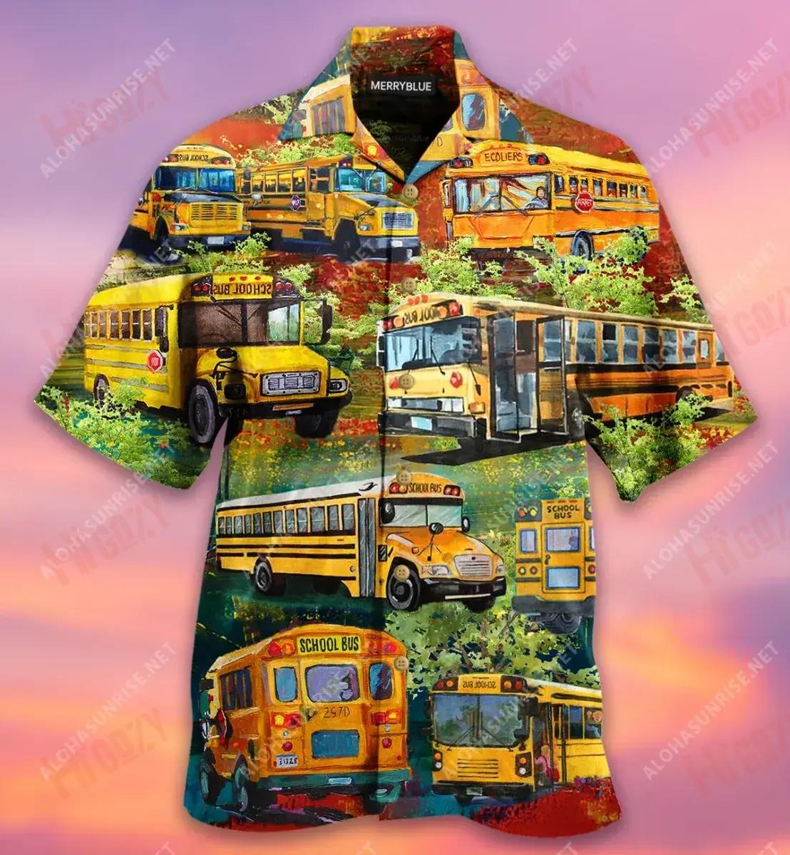 Stop Talking Just Say 10-4 School Bus Driver Unisex Hawaiian Shirt Ocean Short Sleeve Vintage Hawaiian Shirts Crazy Shirts Hawaii{Size}