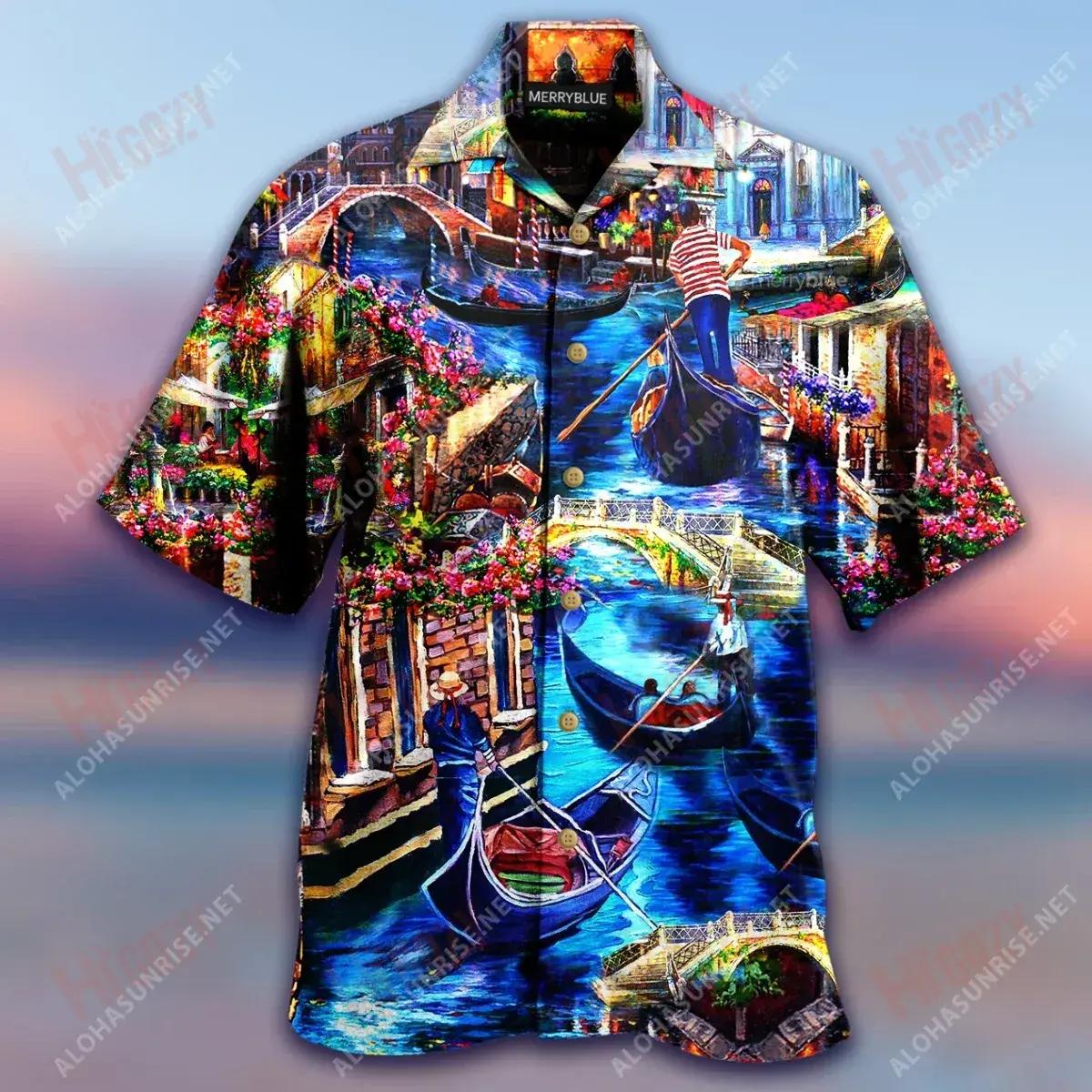 Venice Beauty And Charm Never Sleep Unisex Short Sleeve Shirt Vacation Short Sleeve Tropical Shirts For Men Hawaiian Shirts For Women{Size}