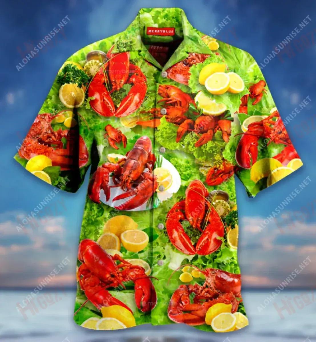 When Life Gives You Some Lemons, Order More Lobsters Unisex Short Sleeve Shirt Summer Aloha Shirt Custom Hawaiian Shirts Hawaiian Shirts For Women{Size}