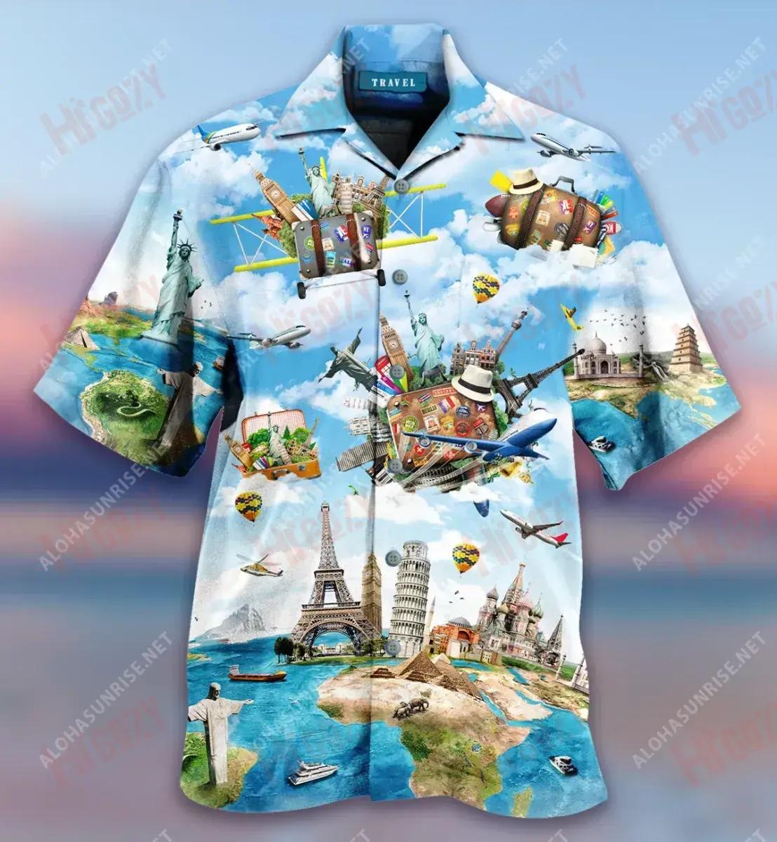 To Travel Is To Live Short Sleeve Shirt Hobbies Hawaiian T Shirts Tactical Hawaiian Shirt Hawaiian Shirts For Women{Size}