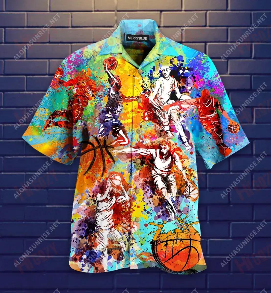 Take The Shot Basketball Unisex Short Sleeve Shirt Summer Tropical Shirts Vintage Hawaiian Shirts Funny Hawaiian Shirts{Size}