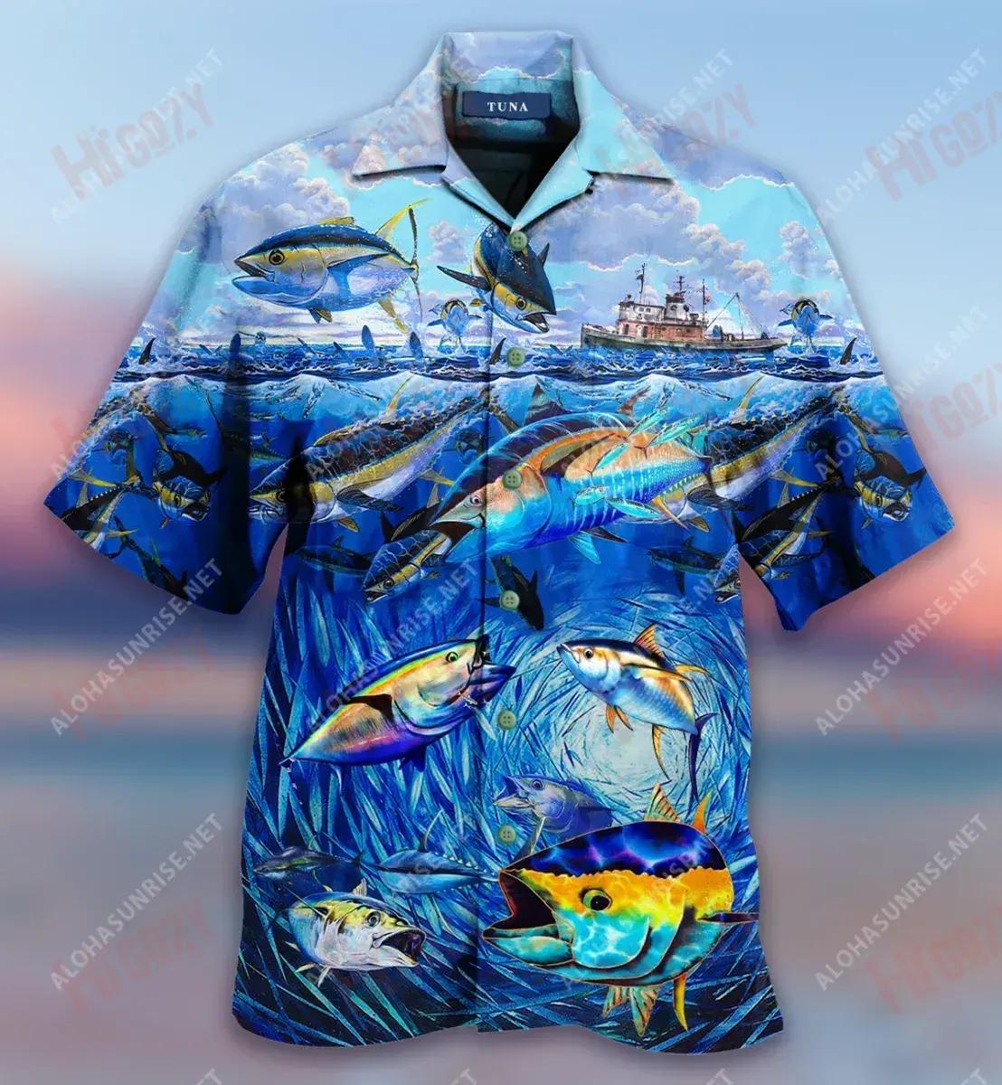 There Is Plenty Of Tuna Fish In The Sea Unisex Short Sleeve Shirt Ocean Aloha Shirt Tactical Hawaiian Shirt Hawaiian Shirt Pattern{Size}