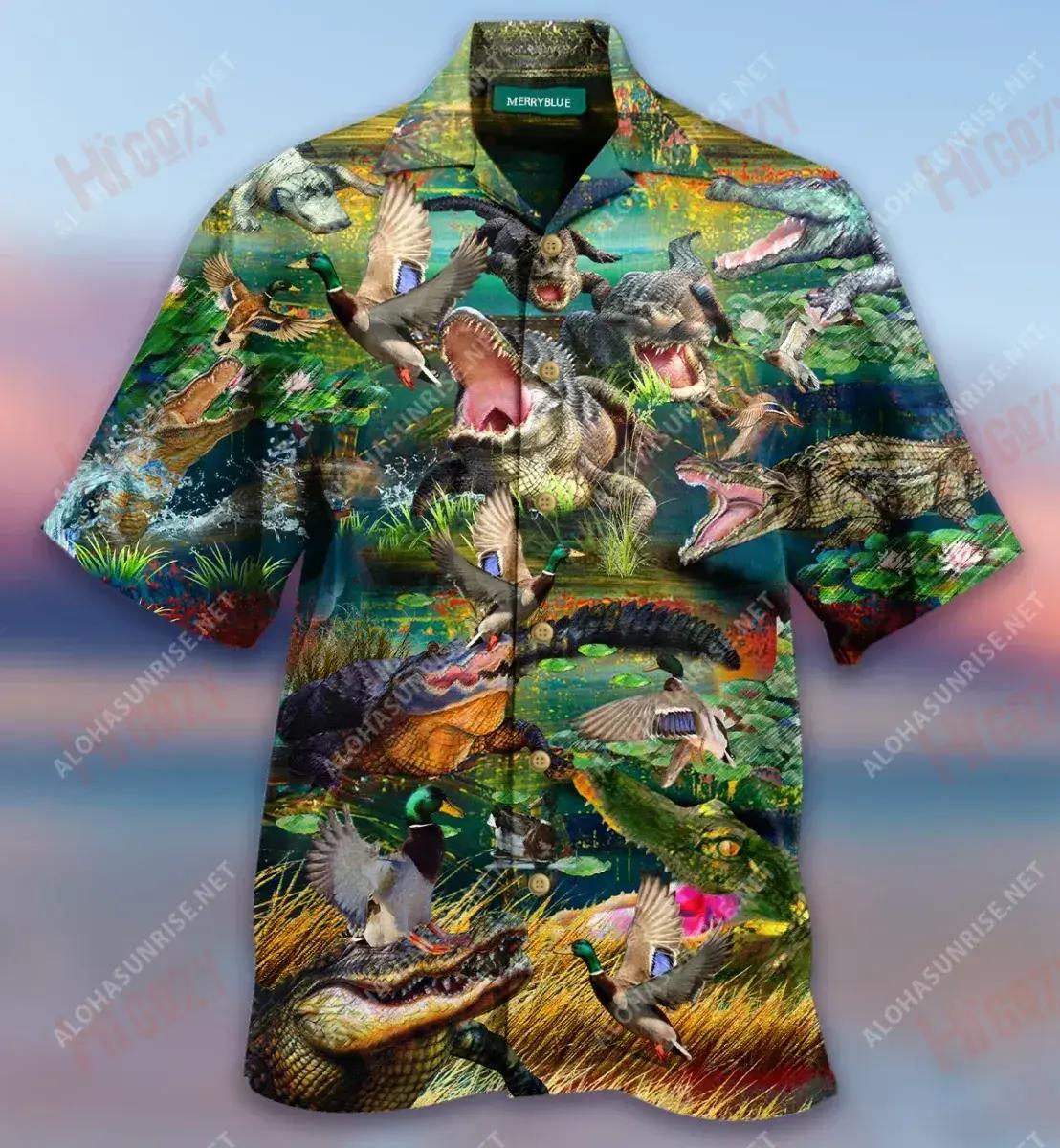 You Croc My World Crocodile And Duck Unisex Hawaiian Shirt Hobbies Hawaiian T Shirts Hawaiian Crazy Shirts Hawaiian Shirt Pattern{Size}