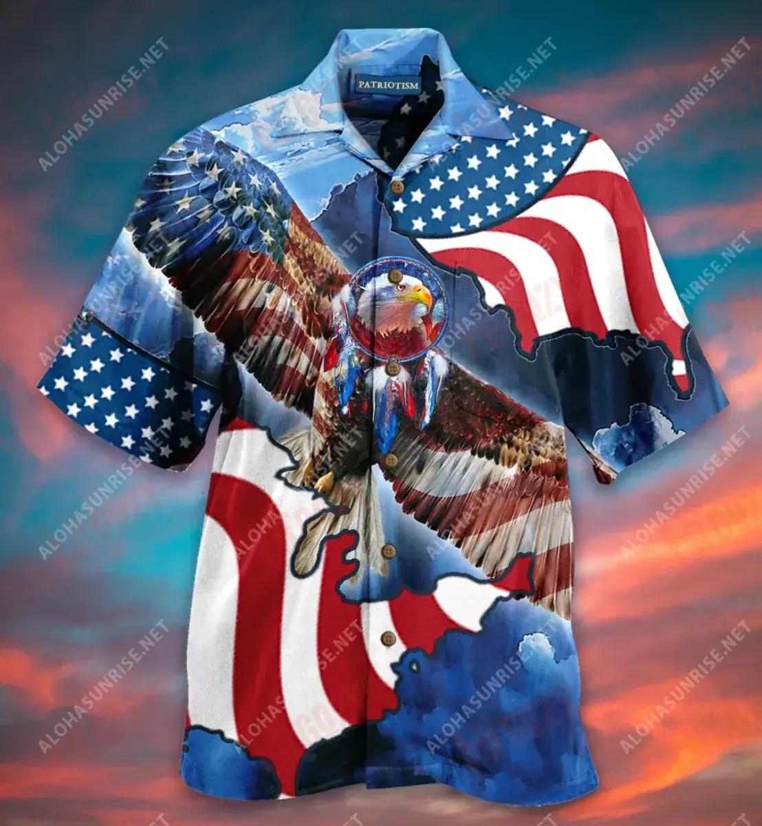 Special Patriotic Eagle America Short Short Sleeve Shirt Summer Tropical Shirts Custom Hawaiian Shirts Hawaiian Shirts For Men{Size}