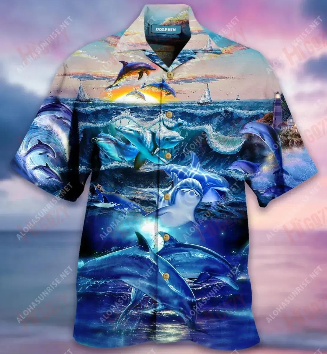 Take Me To The Sea Dolphins Short Short Sleeve Shirt Summer Tropical Shirts Best Hawaiian Shirts Hawaiian Shirts For Men{Size}