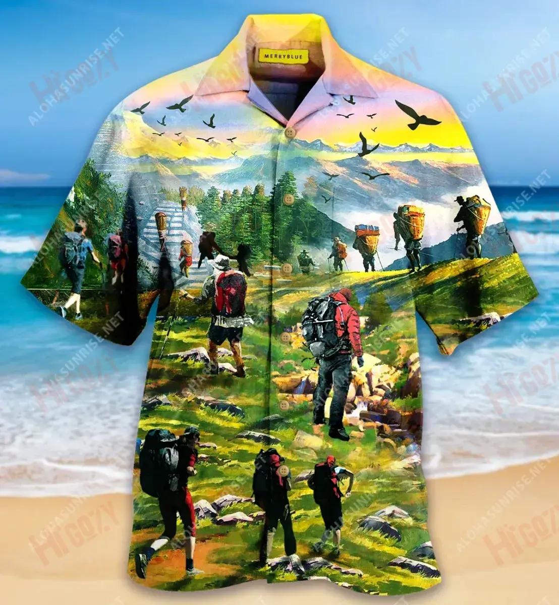 The Best View Comes After The Hardest Climb Unisex Short Sleeve Shirt Vacation Aloha Shirt Custom Hawaiian Shirts Hawaiian Shirt Pattern{Size}