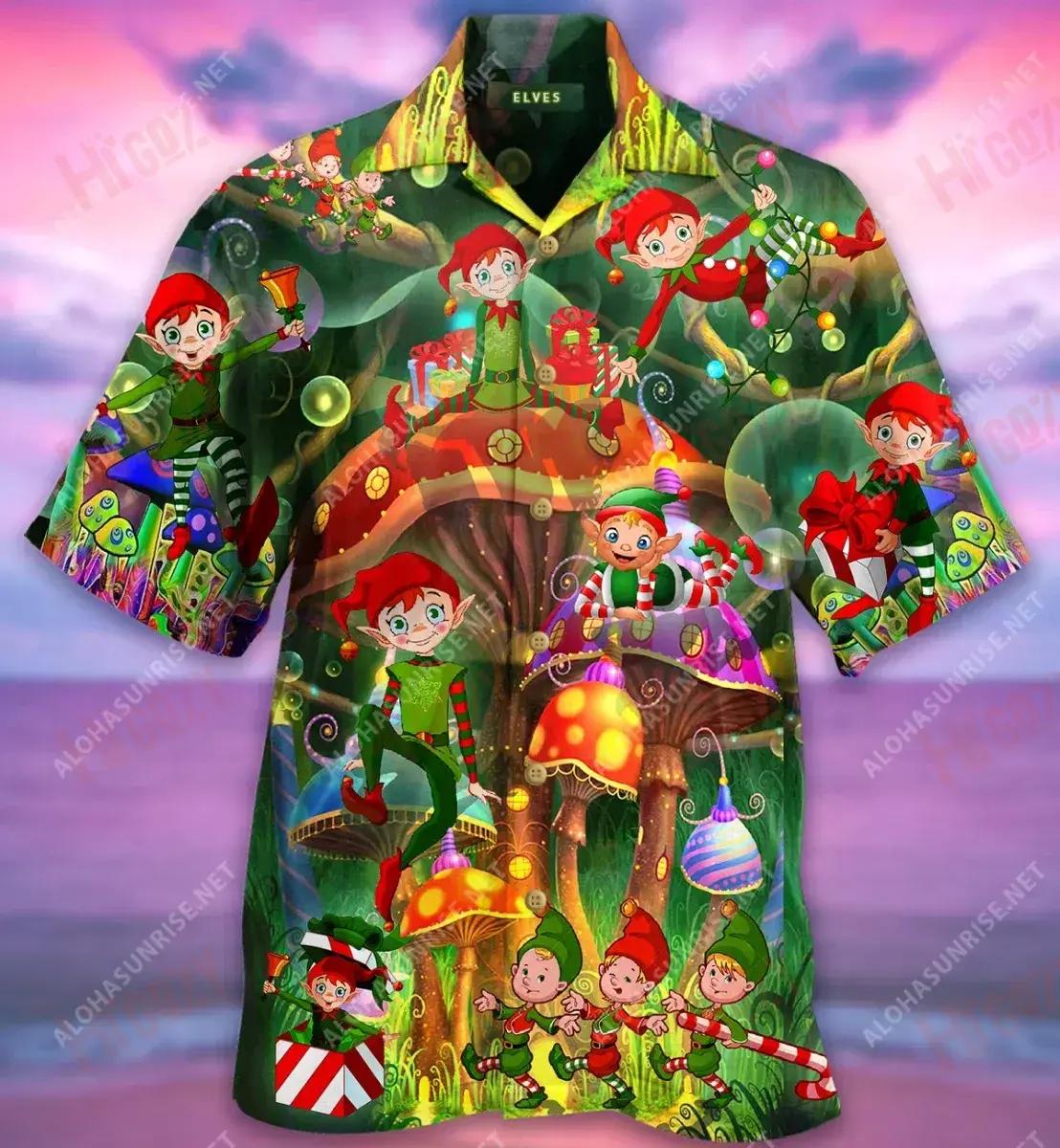 Treat Everyday Like Christmas Short Hawaiian Shirt Vacation Hawaiian T Shirts Best Hawaiian Shirts Hawaiian Shirts For Men{Size}