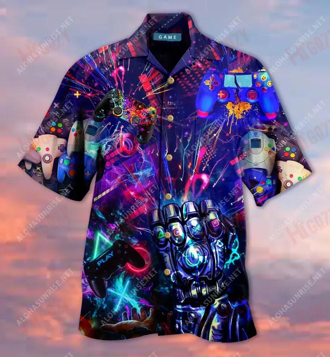 Wonderful Game World Short Short Sleeve Shirt Ocean Aloha Shirt Best Hawaiian Shirts Hawaiian Shirt Pattern{Size}