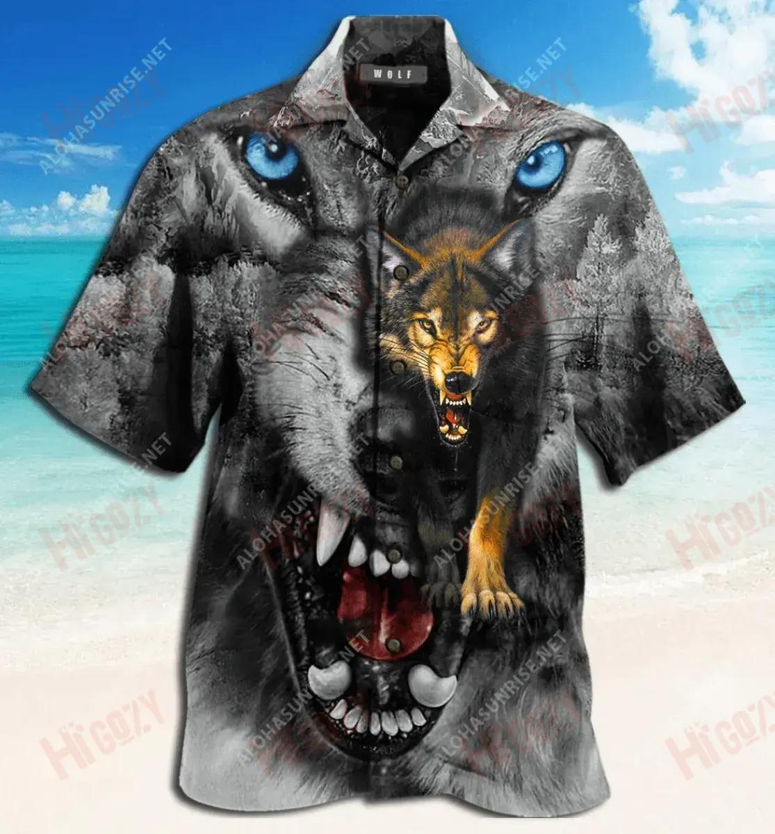 Wolf Quitting Is Not Unisex Short Sleeve Shirt Vacation Hawaiian T Shirts Hawaiian Crazy Shirts Hawaiian Shirts For Men{Size}