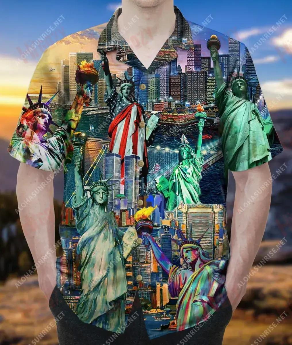 Where Liberty Is, There Is My Country Unisex Hawaiian Shirt Ocean Short Sleeve Vintage Hawaiian Shirts Funny Hawaiian Shirts{Size}