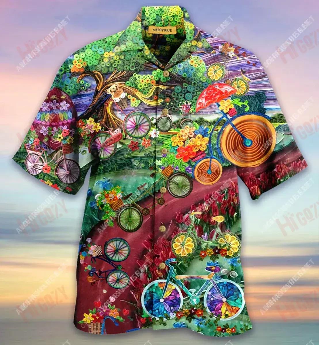 This Is How I Roll Bicycles Unisex Short Sleeve Shirt Vacation Tropical Shirts Hawaiian Crazy Shirts Hawaiian Shirt Pattern{Size}