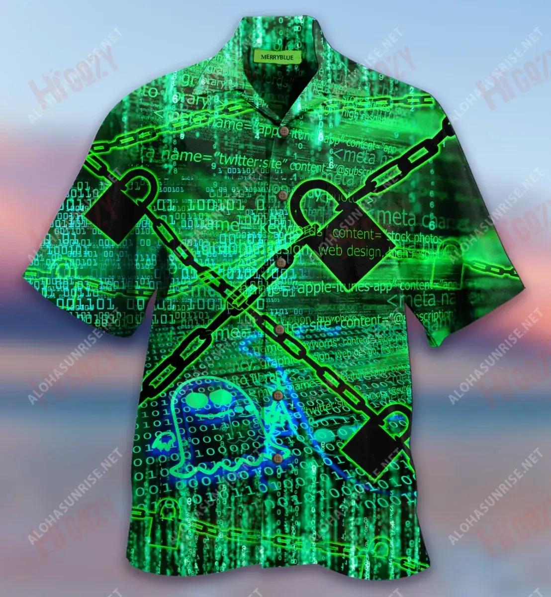 Show Me The Code Hawaiian Shirt Ocean Short Sleeve Tropical Shirts For Men Hawaiian Shirts For Men{Size}