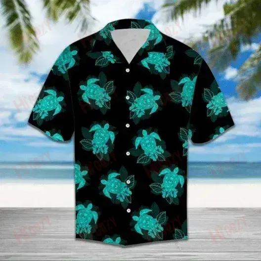 Turtle - Hawaiian Shirt Hobbies Short Sleeve Tropical Shirts For Men Hawaiian Shirt Pattern{Size}