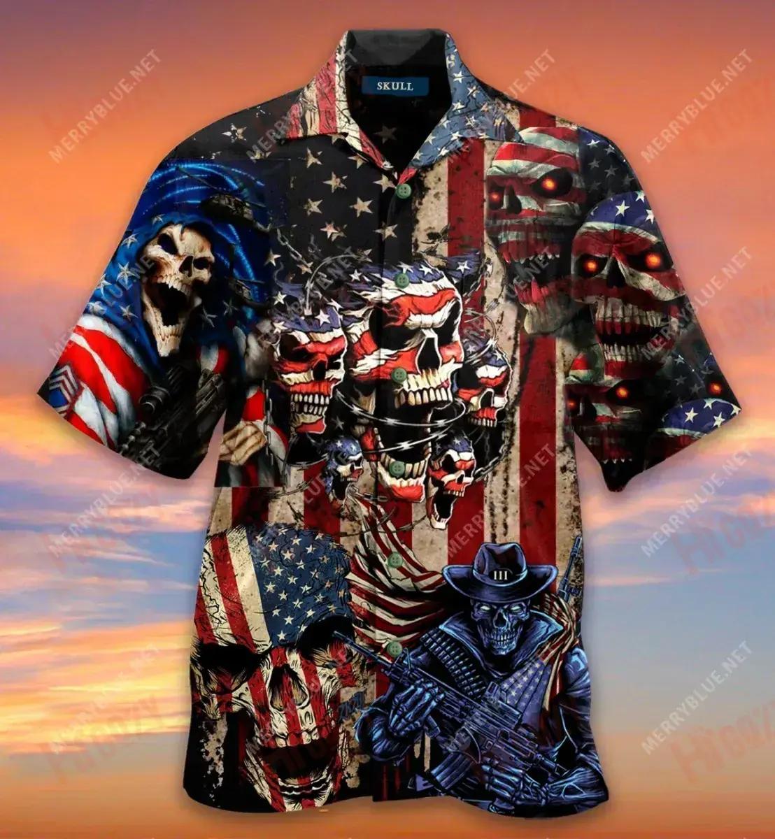 Skull The Way We Choose Short Hawaiian Shirt Vacation Hawaiian T Shirts Tropical Shirts For Men Hawaiian Shirts For Men{Size}