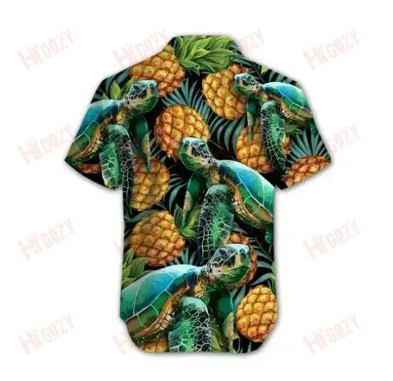 Turtle - Short Sleeve Shirt Vacation Aloha Shirt Custom Hawaiian Shirts Hawaiian Shirt Pattern{Size}