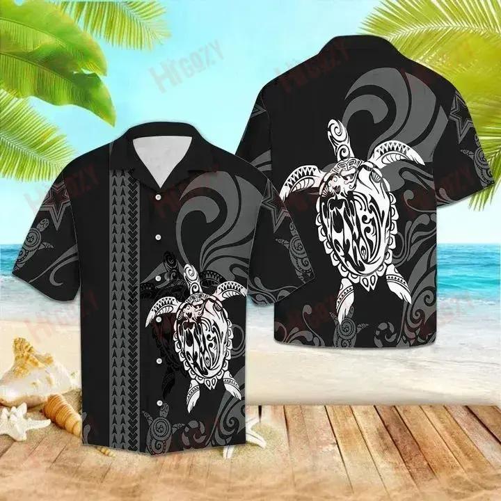 Turtle - Hawaiian Shirt Vacation Short Sleeve Tropical Shirts For Men Funny Hawaiian Shirts{Size}