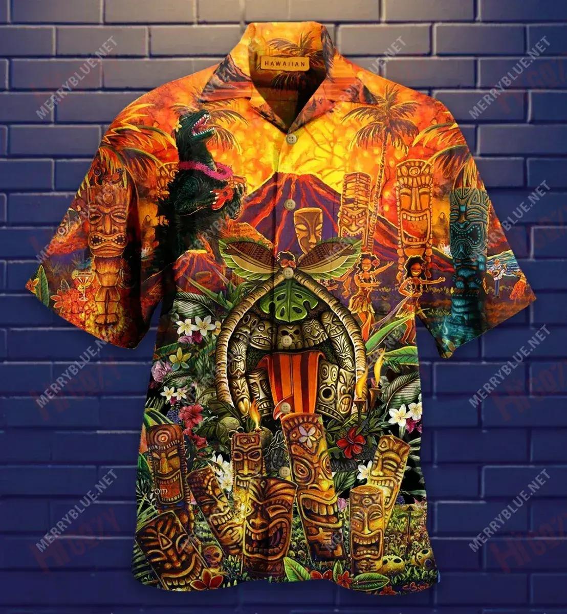 Wakaka Aloha Tiki Funny Hawaiian Shirt Ocean Short Sleeve Best Hawaiian Shirts Hawaiian Shirts For Men{Size}