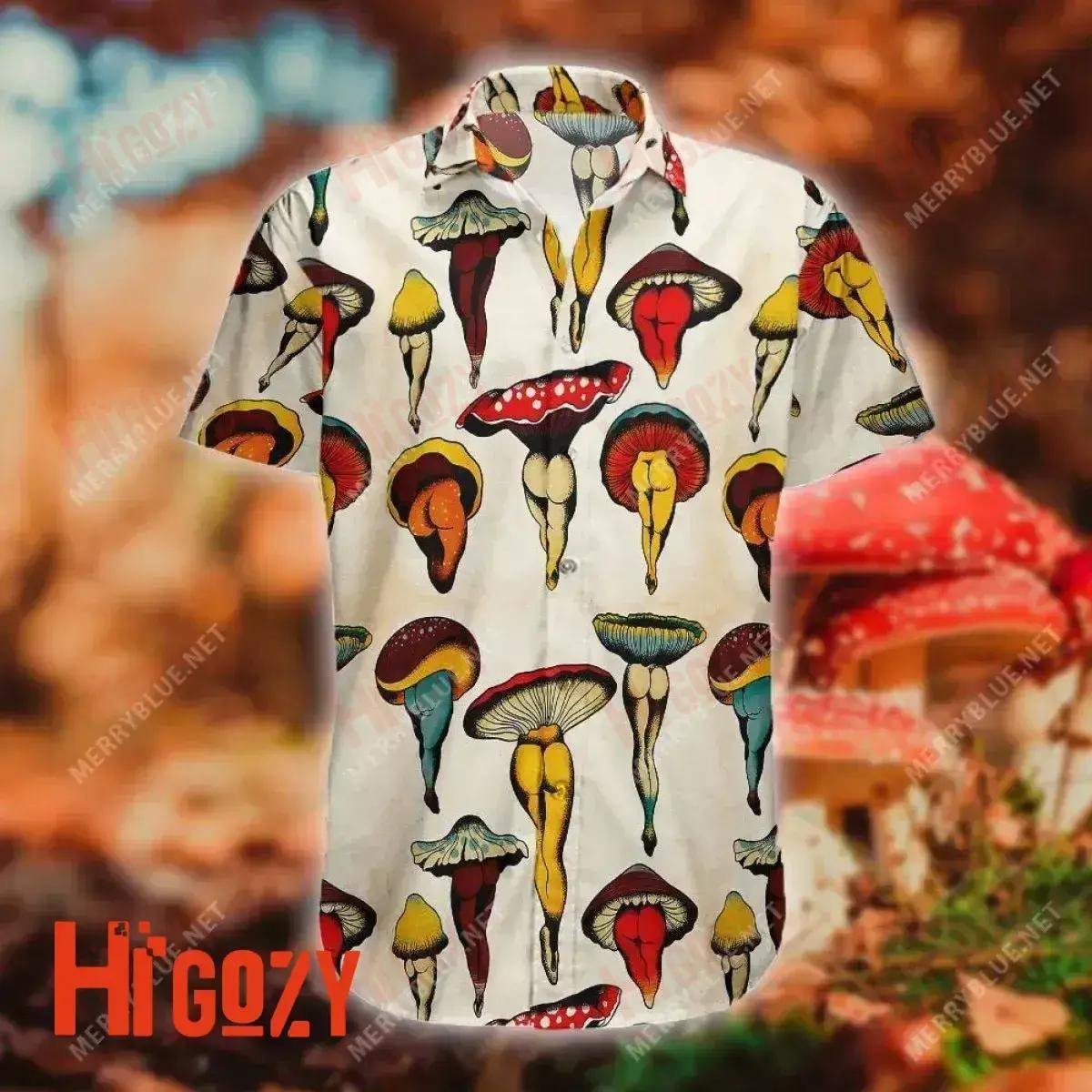 Stay Trippy Little Hippie Mushroom Short Hawaiian Shirt Summer Short Sleeve Hawaiian Crazy Shirts Hawaiian Shirts For Men{Size}