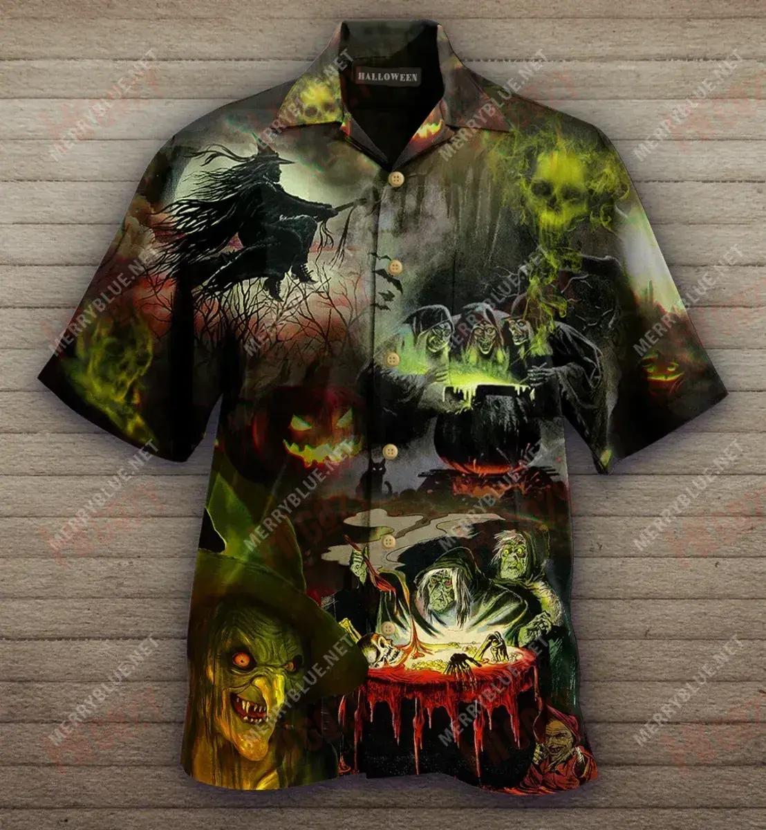 Witches Noticed You Halloween Hawaiian Shirt Hobbies Short Sleeve Hawaiian Crazy Shirts Hawaiian Shirts For Men{Size}