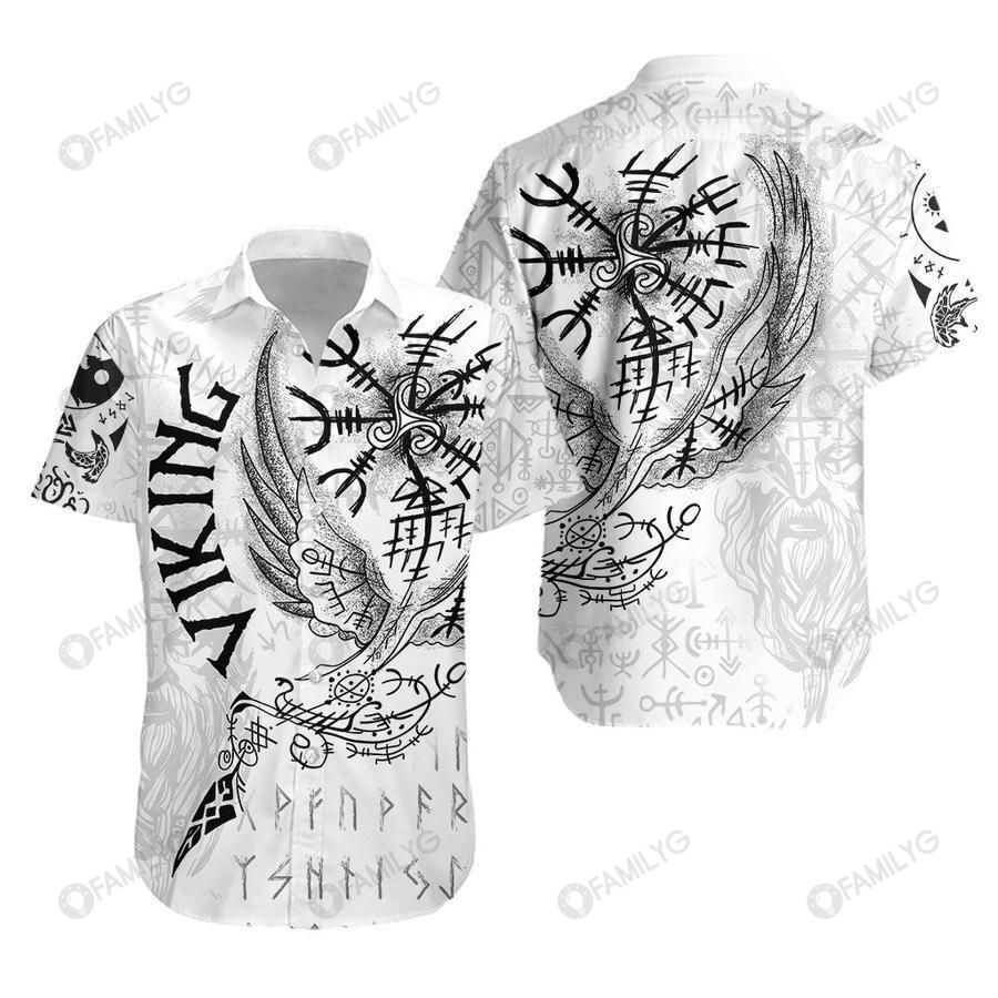 Vikings Shirts - Nordic Vikings Warrior Tattoo - Vikings Hawaiian Shirt{Size}