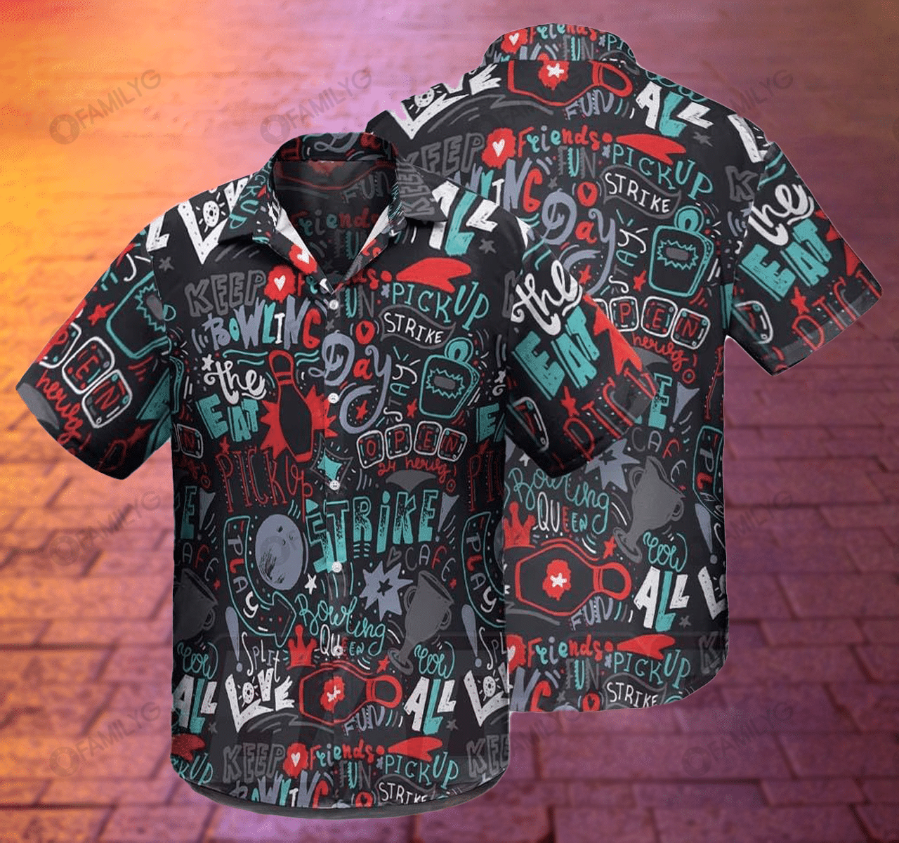 Unique Bowling Shirts - Bowling Pin And Strike Hawaiian Shirt{Size}